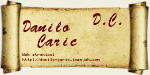 Danilo Carić vizit kartica